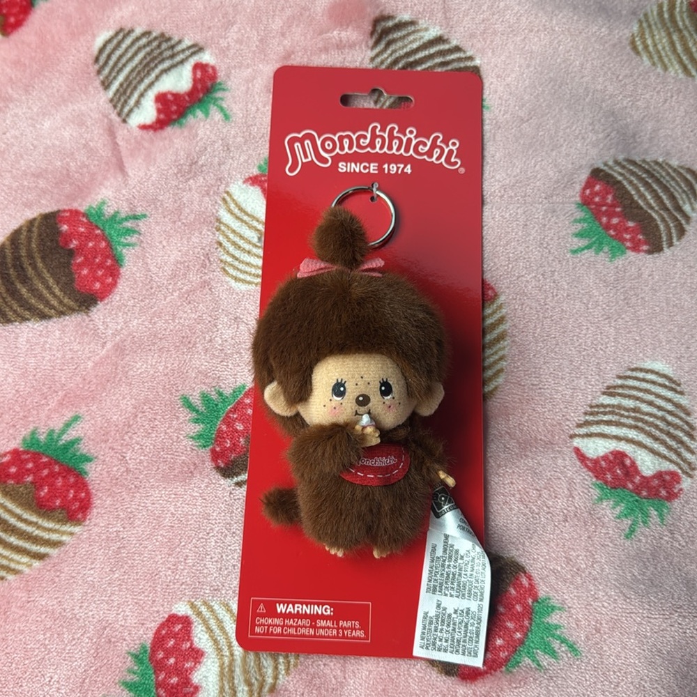 Monchhichi Keychain- Baby Girl with Pacifier